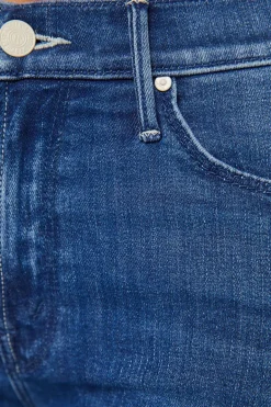 MOTHER Denim Mid Rise Dazzler Ankle Fray in Nothing Between Us