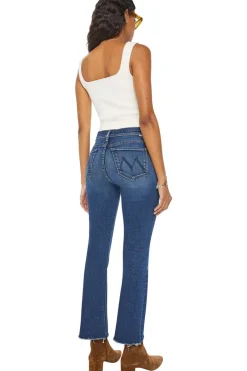 MOTHER Denim Outsider Ankle Fray in Uncharted Waters