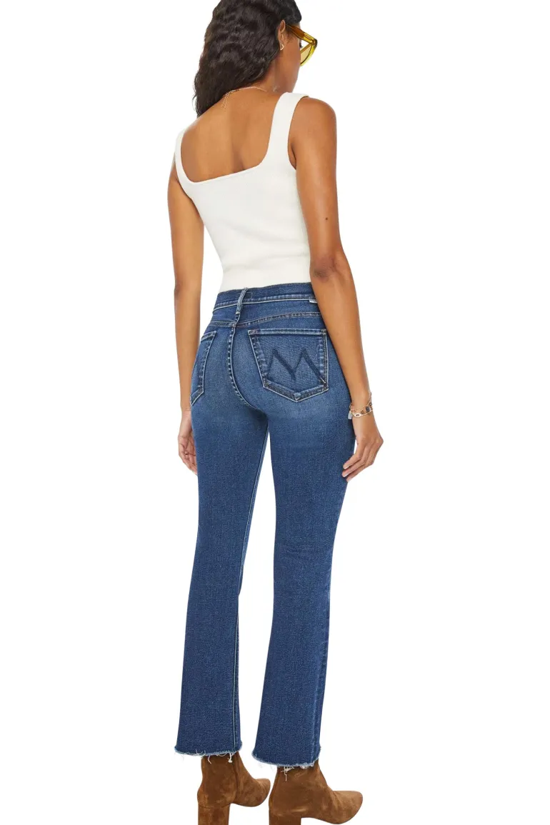 MOTHER Denim Outsider Ankle Fray in Uncharted Waters