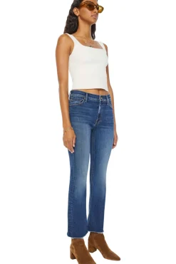 MOTHER Denim Outsider Ankle Fray in Uncharted Waters