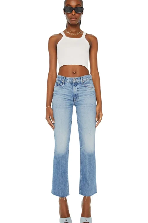 MOTHER Denim Outsider Flood Fray in Are We There Yet