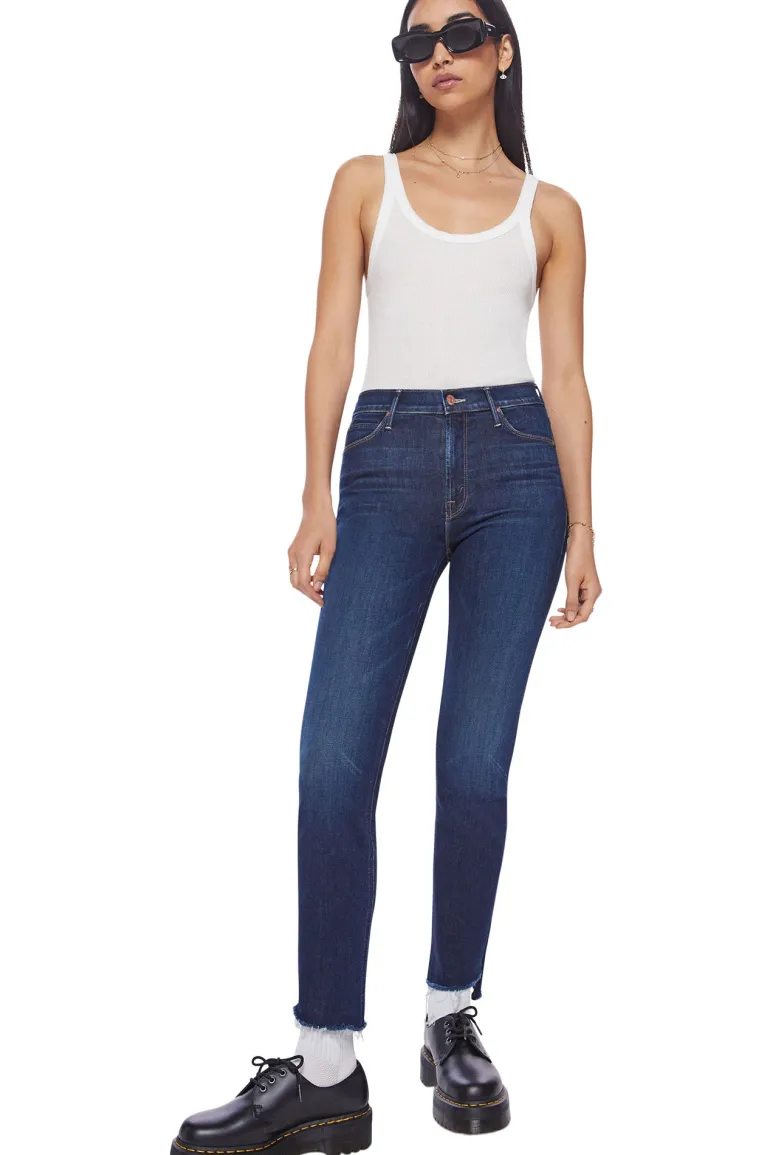 MOTHER Denim The Mid Rise Dazzler Jeans in Off Limits