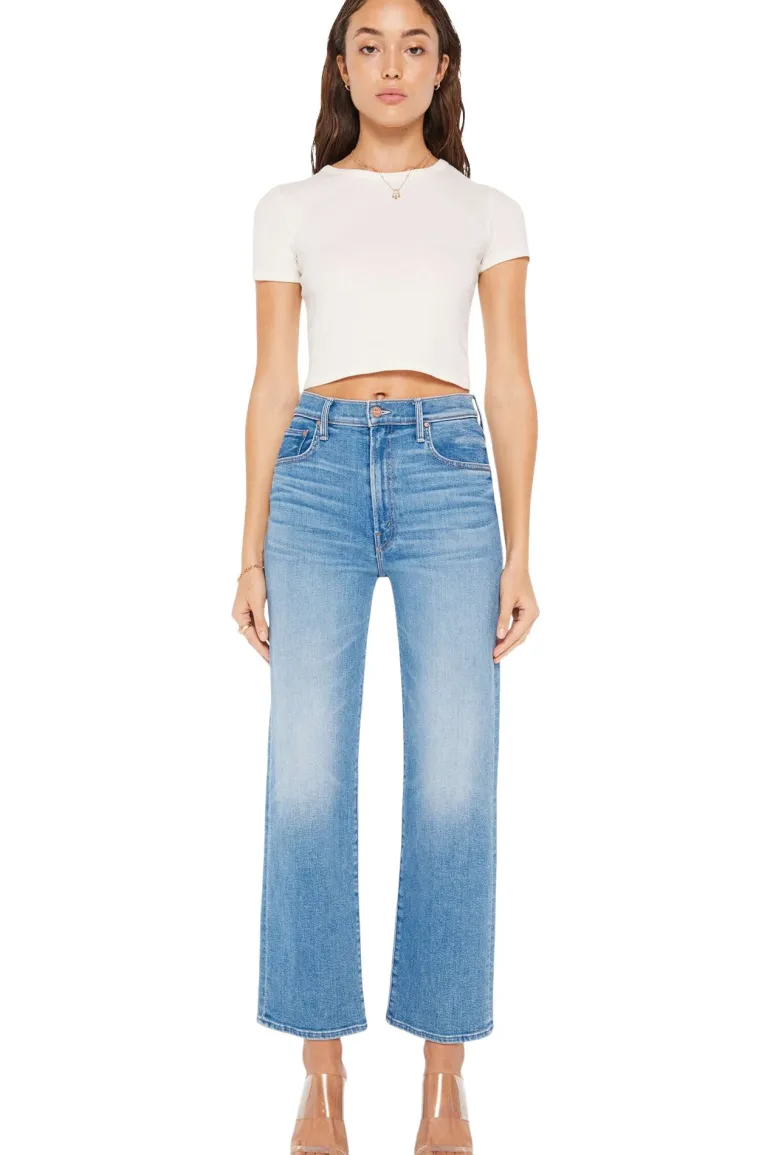 MOTHER Denim The Rambler Zip Flood in Out of the Blue