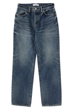 Moussy Denim Bardin Straight Jeans in Dark Blue