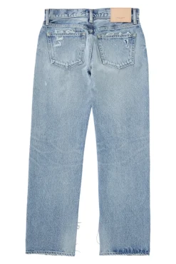 Moussy Denim Bostonia Straight Leg in Light Blue