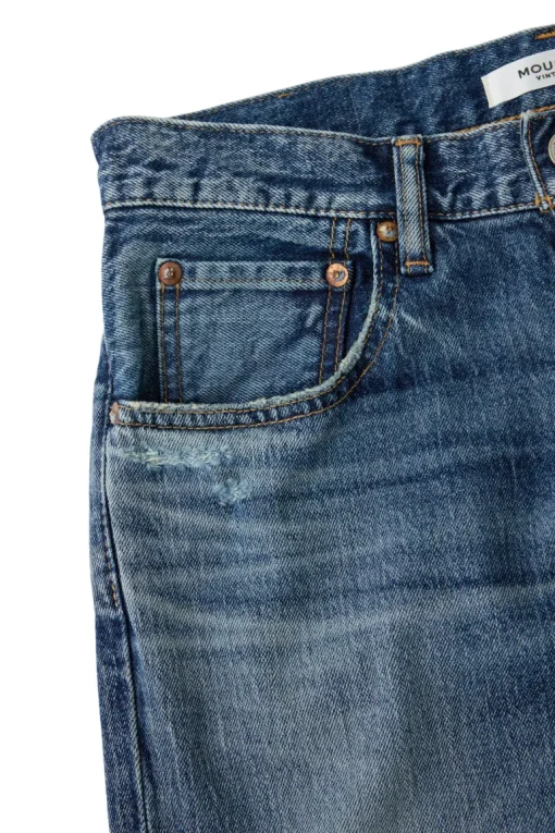 Moussy Denim Cedarhurst Straight Jeans in Blue