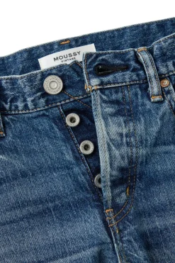 Moussy Denim Cedarhurst Straight Jeans in Blue