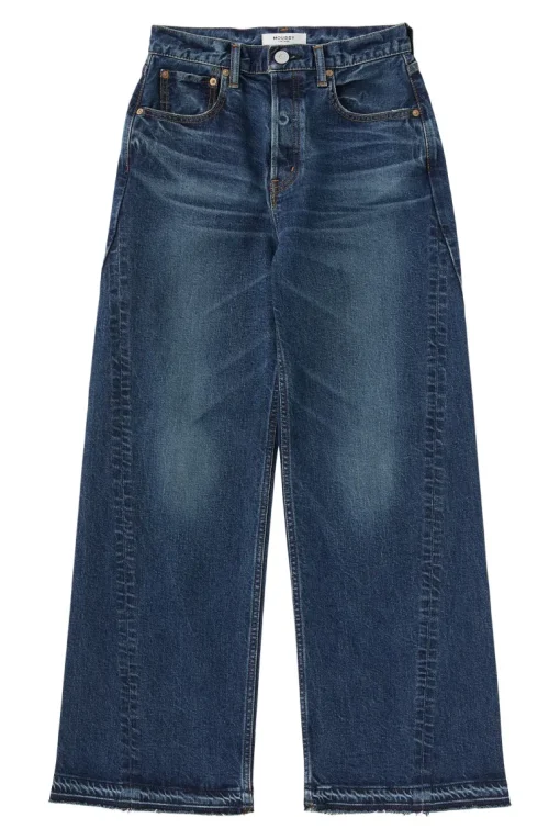 Moussy Denim Espanola Wide Jeans in Blue