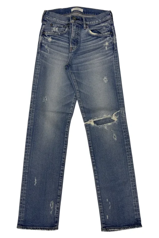 Moussy Denim Fairview Slim Straight in Light Blue