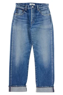 Moussy Denim Foxwoods Straight Jeans in Blue