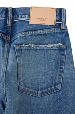 Moussy Denim Foxwoods Straight Jeans in Blue