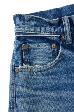 Moussy Denim Foxwoods Straight Jeans in Blue