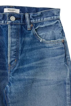 Moussy Denim Foxwoods Straight Jeans in Blue