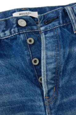 Moussy Denim Foxwoods Straight Jeans in Blue