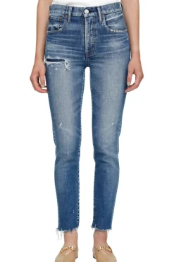 Moussy Denim Hammond Skinny High-Waisted Jean in Blue