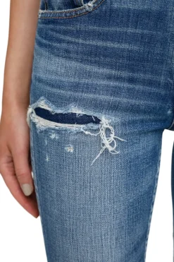 Moussy Denim Hammond Skinny High-Waisted Jean in Blue