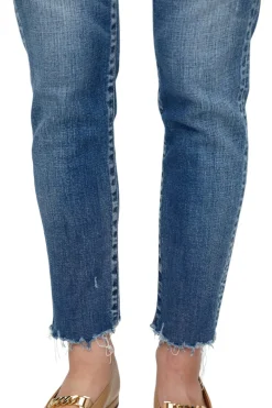 Moussy Denim Hammond Skinny High-Waisted Jean in Blue