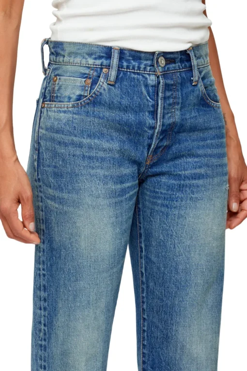 Moussy Denim Hopewell Selvedge Jeans in Dark Blue