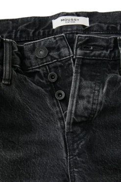 Moussy Denim Iona Straight Low Rise in Black