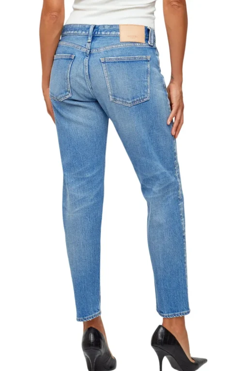Moussy Denim Kendall Tapered Jeans in Light Blue