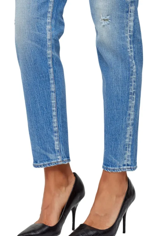 Moussy Denim Kendall Tapered Jeans in Light Blue