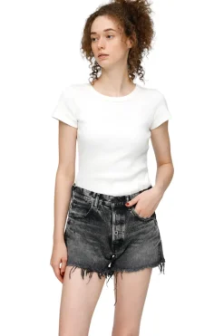Moussy Denim Perrysburg Shorts in Light Black
