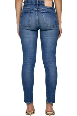 Moussy Denim Rhett Skinny High Rise Jeans in Dark Blue
