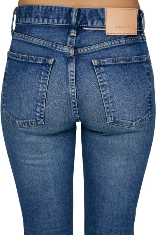Moussy Denim Rhett Skinny High Rise Jeans in Dark Blue