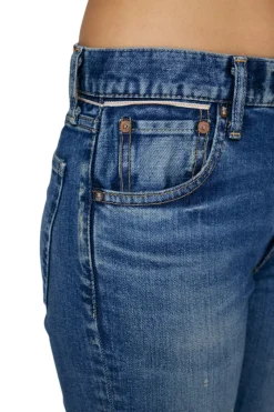 Moussy Denim Rhett Skinny High Rise Jeans in Dark Blue