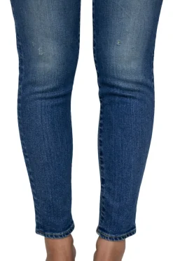 Moussy Denim Rhett Skinny High Rise Jeans in Dark Blue