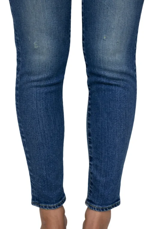 Moussy Denim Rhett Skinny High Rise Jeans in Dark Blue