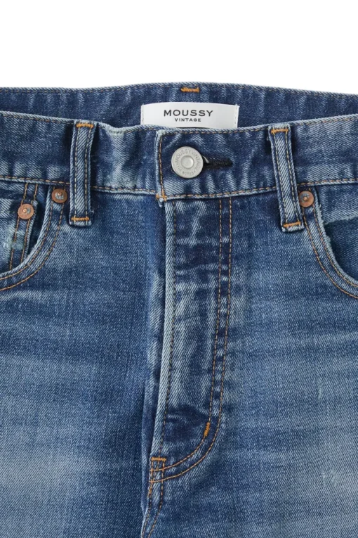 Moussy Denim Rhett Skinny High Rise Jeans in Dark Blue