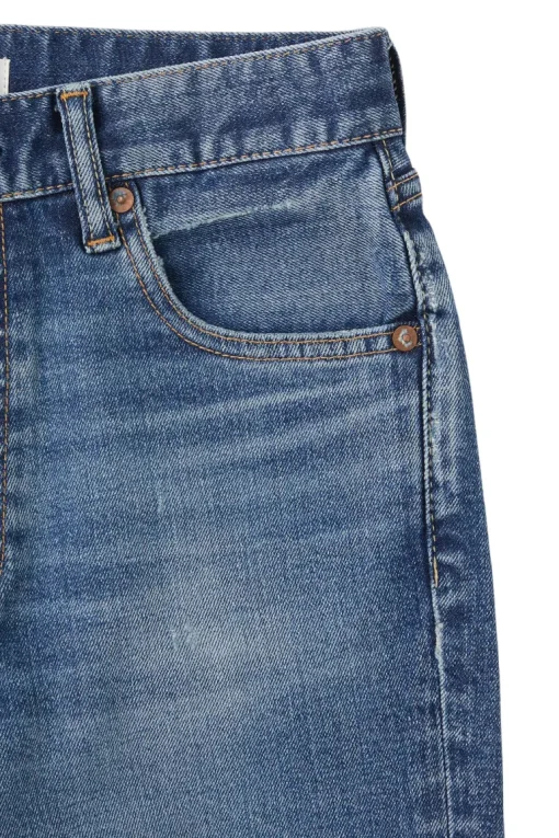 Moussy Denim Rhett Skinny High Rise Jeans in Dark Blue