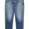Moussy Denim Saddlebrook Tapered Jeans in Blue