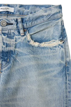 Moussy Denim Wildwood Straight Leg in Light Blue