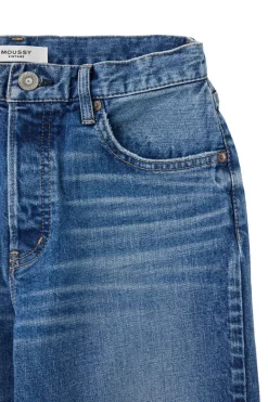 Moussy Denim Willowen Straight Leg Jeans in Blue