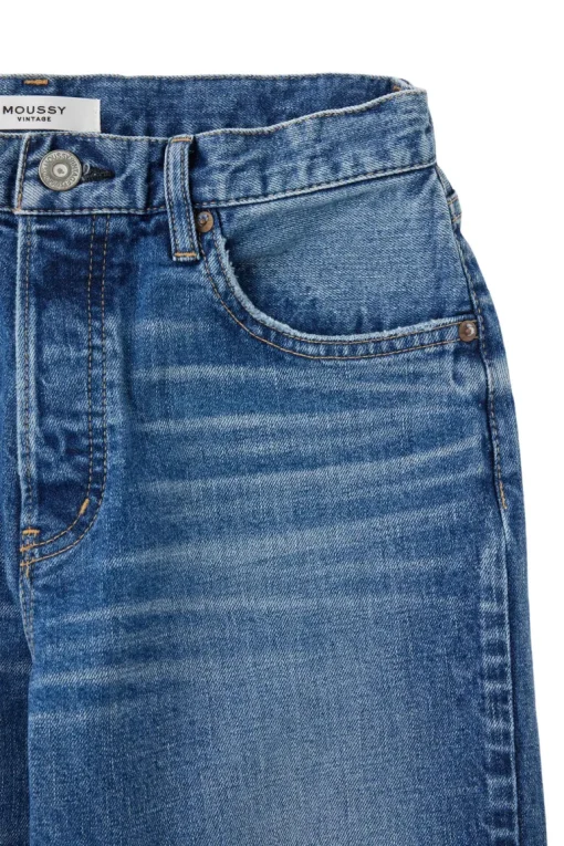 Moussy Denim Willowen Straight Leg Jeans in Blue