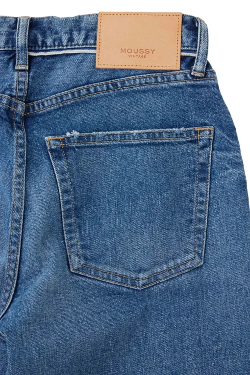 Moussy Denim Willowen Straight Leg Jeans in Blue
