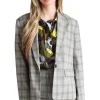 Never A Wallflower One Button Jacket in Stretch Plaid