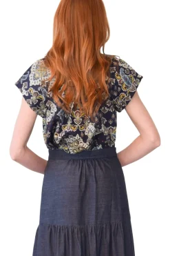Never A Wallflower Vicki Button Down Top in Paisley