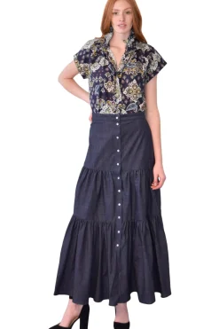 Never A Wallflower Vicki Button Down Top in Paisley