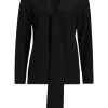Nili Lotan Angelique Tie Neck Blouse in Black