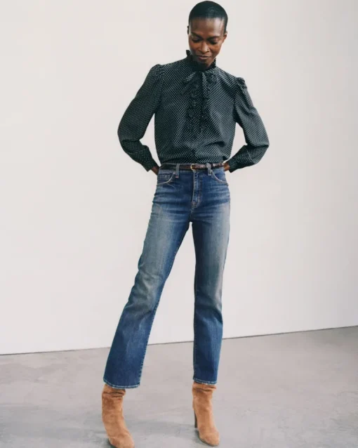 Nili Lotan Boot Cut Jean in Classic Wash