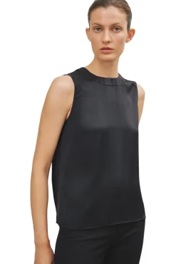 Nili Lotan Davy Silk Top in Black