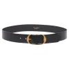 Nili Lotan Nili's Belt in Black with Antique Brass