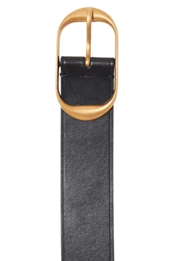 Nili Lotan Nili's Belt in Black with Antique Brass