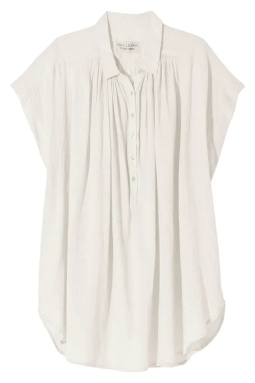 Nili Lotan Normandy Blouse in Ivory