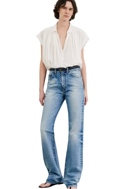 Nili Lotan Normandy Blouse in Ivory