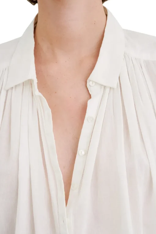 Nili Lotan Normandy Blouse in Ivory