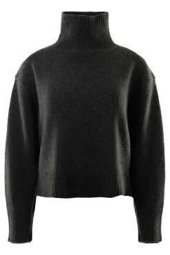 Nili Lotan Omaira Sweater in Dark Charcoal Melange